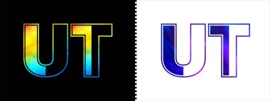 İlk harf UT logo simgesi vektör tasarım şablonu. Şirket kimlikleri için lüks logolar.