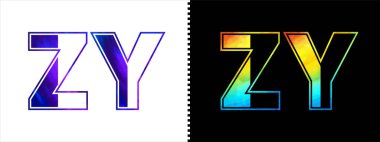 İlk harf ZY logo simgesi vektör tasarım şablonu. Şirket kimlikleri için lüks logolar.