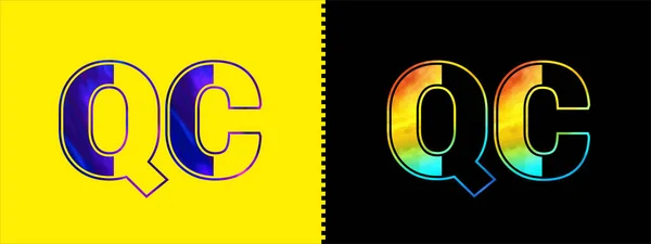 字母Qc标识设计向量模板 具有创意的现代豪华标志 以体现企业的商业身份 — 图库矢量图片