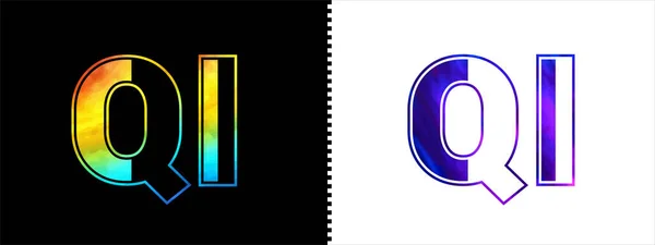 字母Qi标志设计向量模板 具有创意的现代豪华标志 以体现企业的商业身份 — 图库矢量图片