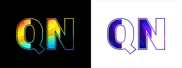 初始字母Qn标志图标图标矢量设计模板 企业身份的奢侈奢侈标志类型 — 图库矢量图片