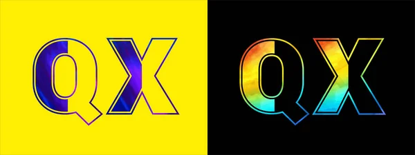 字母Qx标志设计向量模板 具有创意的现代豪华标志 以体现企业的商业身份 — 图库矢量图片