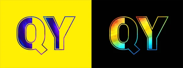 字母Qy标志设计向量模板 具有创意的现代豪华标志 以体现企业的商业身份 — 图库矢量图片