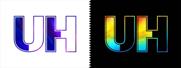 文字Uhロゴデザインベクトルテンプレート コーポレートアイデンティティのための創造的な近代的な豪華なロゴタイプ — ストックベクタ