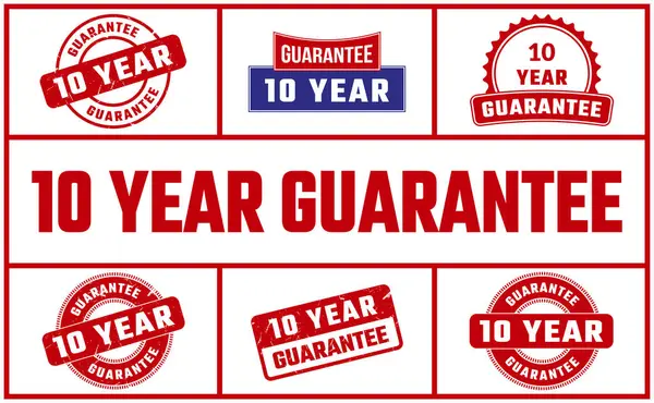 Year Guarantee Rubber Stamp Set — Stock Vector