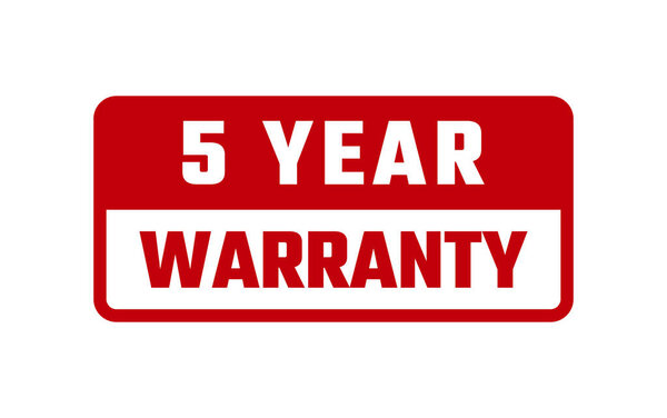 5 Year Warranty Rubber Stamp