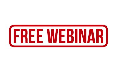 Red Free Webinar Lastik Damga Mühür Vektörü