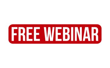 Red Free Webinar Lastik Damga Mühür Vektörü