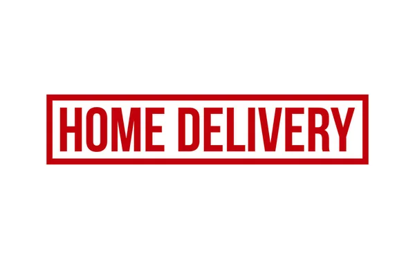 Red Home Delivery Rubber Stamp Vector — стоковый вектор
