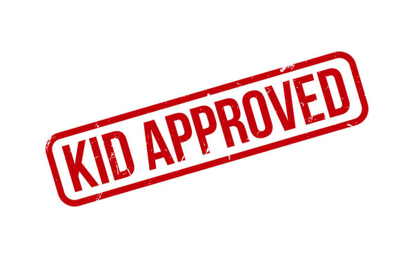 Red Kid Approved Rubber Stamp Seal Vector