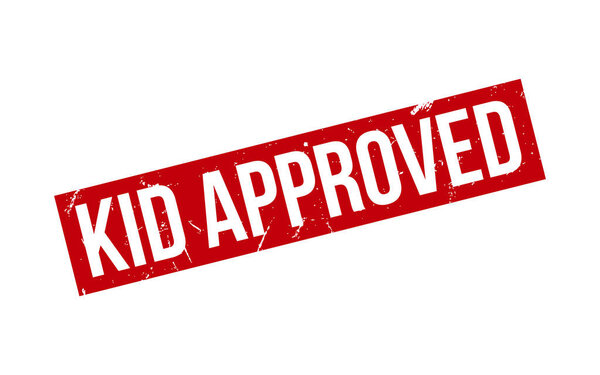 Red Kid Approved Rubber Stamp Seal Vector