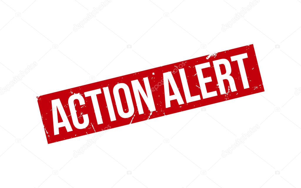 Action Alert Rubber Stamp Seal Vector
