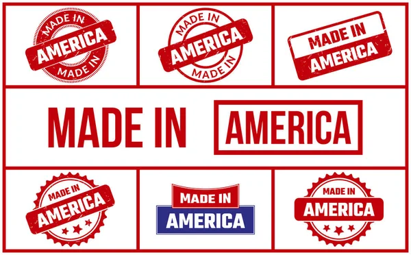 Made America Gumibélyegző Készlet — Stock Vector
