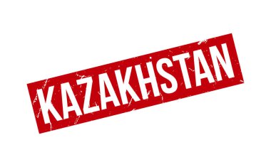 Kazakistan Lastik Damga Mührü Vektörü