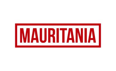 Moritanya Lastik Damga Mühür Vektörü