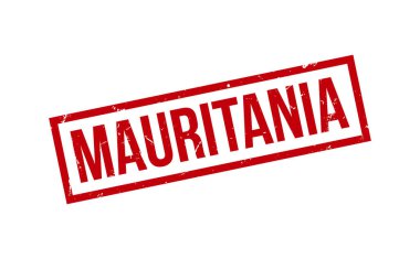 Moritanya Lastik Damga Mühür Vektörü