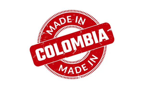 Timbre Caoutchouc Fabriqué Colombie — Image vectorielle