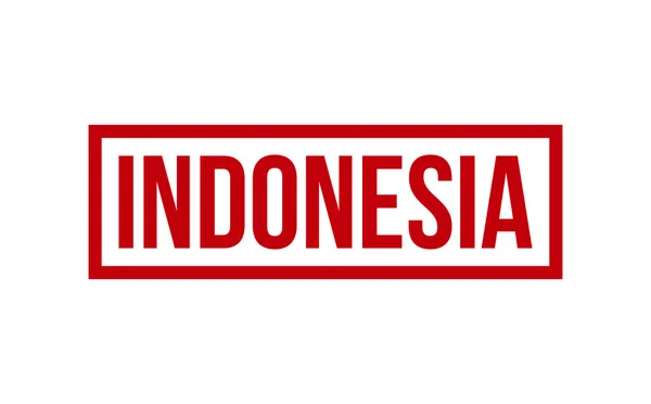 Indonesia Vettore Guarnizione Timbro Gomma — Vettoriale Stock