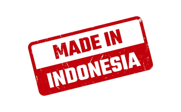 Gemaakt Indonesië Rubber Stempel — Stockvector