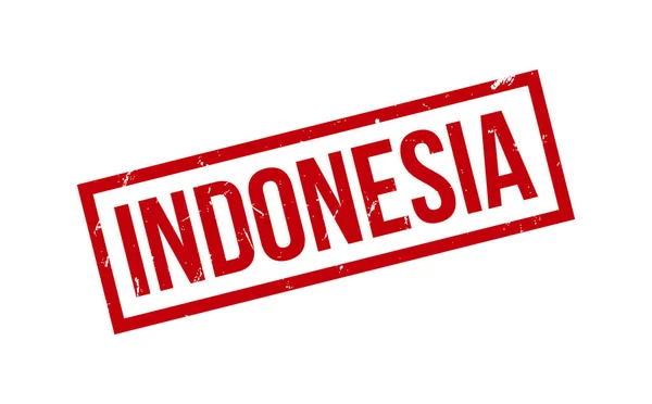 Vetor Selo Borracha Indonésia —  Vetores de Stock