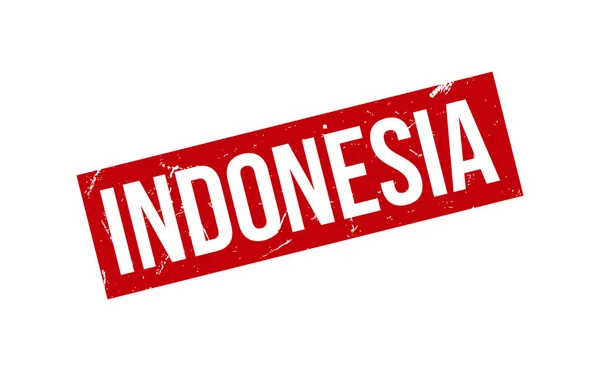 Indonésie Caoutchouc Timbre Seal Vecteur — Image vectorielle