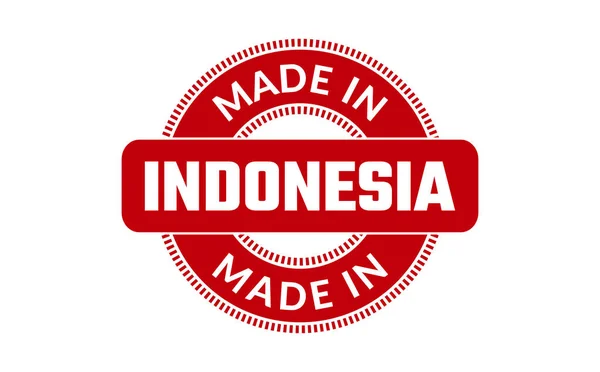 Feito Indonésia Carimbo Borracha — Vetor de Stock