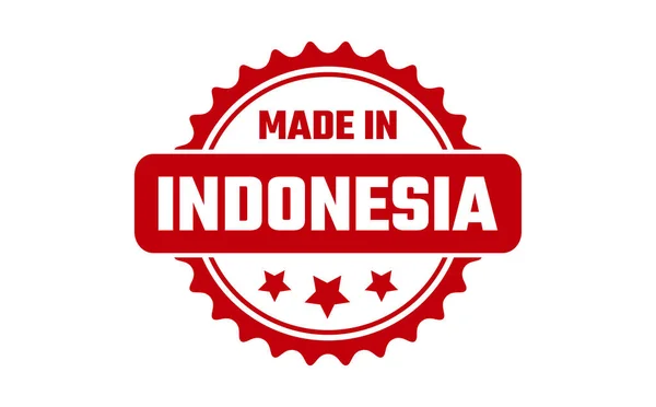 Gemaakt Indonesië Rubber Stempel — Stockvector