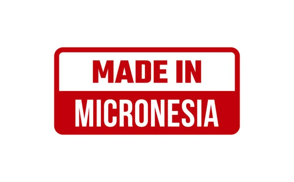 Gemaakt Micronesia Rubber Stempel — Stockvector