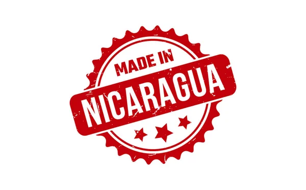 Timbre Caoutchouc Fabriqué Nicaragua — Image vectorielle
