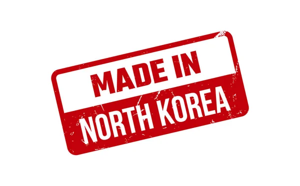 Gjorde Nordkorea Gummistämpel — Stock vektor