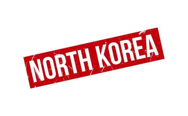 Vetor Selo Borracha Coreia Norte — Vetor de Stock