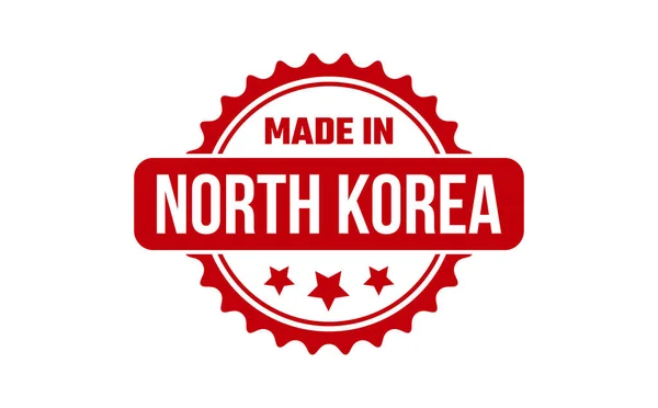 Hergestellt Nordkorea Gummistempel — Stockvektor