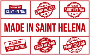 Made In Saint Helena Rubber Stamp Set clipart