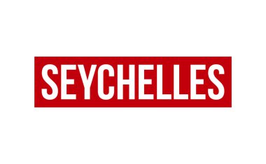 Seyşeller Lastik Damga Mühür Vektörü