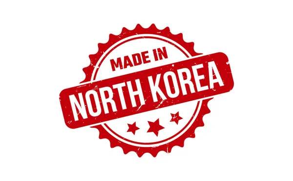 Feito Selo Borracha Coreia Norte —  Vetores de Stock