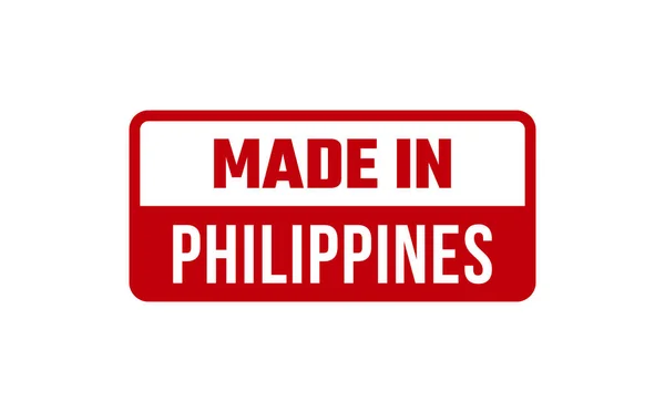 Gemaakt Filippijnen Rubber Stempel — Stockvector