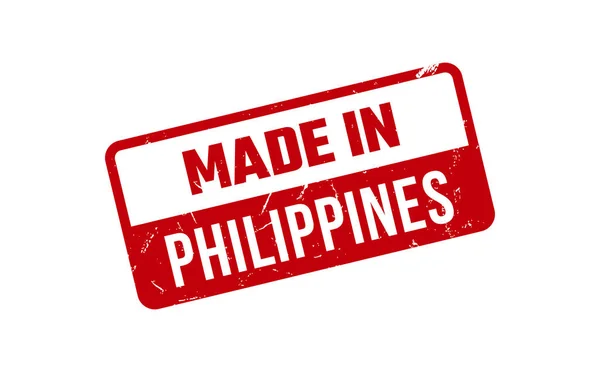 Made Filippine Timbro Gomma — Vettoriale Stock
