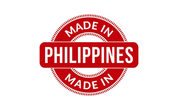 Made Filippine Timbro Gomma — Vettoriale Stock