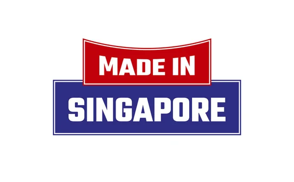 Hecho Singapur Sello Vector — Vector de stock