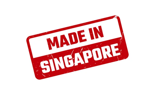 Made Singapore Rubber Stamp — Stock Vector