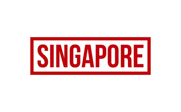 Σιγκαπούρη Καουτσούκ Σφραγίδα Διάνυσμα Σφραγίδα — Διανυσματικό Αρχείο