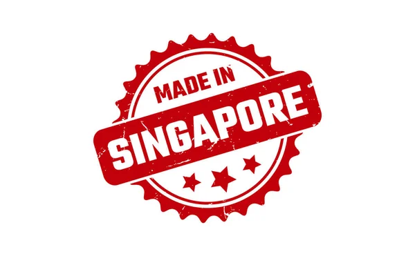 Made Singapore Rubber Stamp — Stock Vector