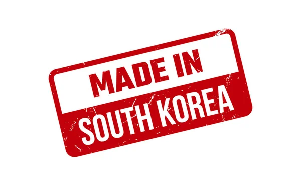 Hecho Corea Del Sur Sello Goma — Vector de stock