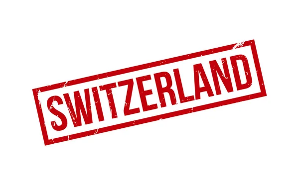 Suíça Vetor Selo Borracha — Vetor de Stock
