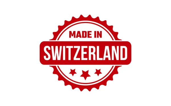 Feito Suíça Selo Borracha —  Vetores de Stock