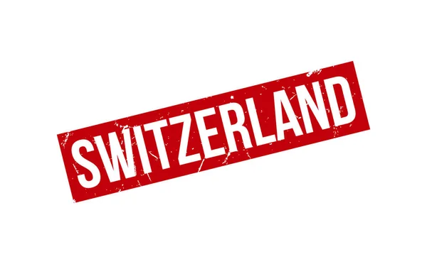 Szwajcaria Gumowy Wektor Pieczęci Pieczęci — Wektor stockowy