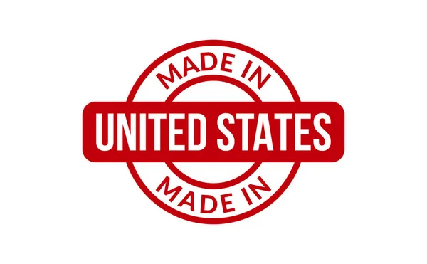 Gyártott Ban Egyesült Államok Gumibélyegző — Stock Vector