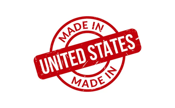 Made United States Timbro Gomma — Vettoriale Stock