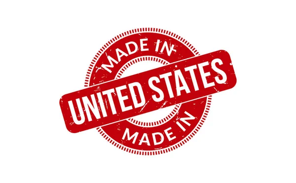 Gyártott Ban Egyesült Államok Gumibélyegző — Stock Vector
