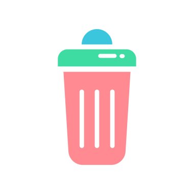 Düz Bin Simge Vektör İllüstrasyonu